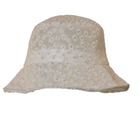 White Sheer Bucket Hat